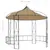 Produktbild 6 för Paviljong 300x290 cm taupe rund