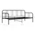 Produktbild 8 för Sängram bäddsoffa svart metall 90x200 cm