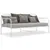 Produktbild 6 för Sängram bäddsoffa vit metall 90x200 cm