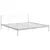 Produktbild 2 för Sängram vit metall 200x200 cm 