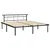 Produktbild 2 för Sängram svart metall 200x200 cm