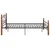 Produktbild 4 för Sängram svart metall 120x200 cm