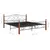 Produktbild 7 för Sängram svart metall 200x200 cm
