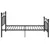 Produktbild 4 för Sängram svart metall 100x200 cm
