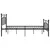 Produktbild 4 för Sängram svart metall 200x200 cm