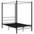 Produktbild 2 för Himmelsäng svart metall 120x200 cm 