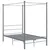 Produktbild 2 för Himmelsäng grå metall 120x200 cm 