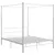 Produktbild 2 för Himmelsäng vit metall 160x200 cm 