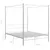 Produktbild 6 för Himmelsäng vit metall 160x200 cm 