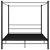 Produktbild 4 för Himmelsäng svart metall 180x200 cm 