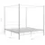 Produktbild 6 för Himmelsäng vit metall 180x200 cm 