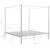 Produktbild 6 för Himmelsäng vit metall 200x200 cm 