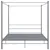Produktbild 4 för Himmelsäng grå metall 200x200 cm 