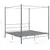 Produktbild 6 för Himmelsäng grå metall 200x200 cm 