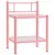 Produktbild 2 för Sängbord rosa och transparent 45x34,5x60,5 cm metall och glas