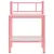 Produktbild 3 för Sängbord rosa och transparent 45x34,5x60,5 cm metall och glas