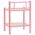 Produktbild 5 för Sängbord rosa och transparent 45x34,5x60,5 cm metall och glas