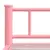 Produktbild 6 för Sängbord rosa och transparent 45x34,5x60,5 cm metall och glas