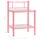 Sängbord rosa och transparent 45x34,5x60,5 cm metall och glas