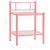 Produktbild 7 för Sängbord rosa och transparent 45x34,5x60,5 cm metall och glas