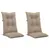 Produktbild 3 för Stolsdynor 2 st taupe 120x50x7 cm tyg