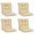 Produktbild 3 för Stolsdynor 4 st beige 100x50x7 cm tyg