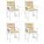 Produktbild 4 för Stolsdynor 4 st beige 100x50x7 cm tyg