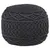 Produktbild för Handgjord sittpuff makramé antracit 45x30 cm bomull