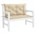 Produktbild 4 för Bänkdyna för trädgården beige 100x(50+50)x7 cm oxfordtyg