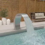 Poolfontän med LED 22x60x70 cm rostfritt stål 304