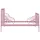 Utdragbar sängram rosa metall 80x130/200 cm