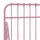 Utdragbar sängram rosa metall 80x130/200 cm