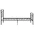 Produktbild 4 för Sängram med fotbollsdesign svart metall 90x200 cm