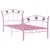 Produktbild 2 för Sängram med fotbollsdesign rosa metall 90x200 cm