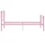 Produktbild 4 för Sängram med fotbollsdesign rosa metall 90x200 cm