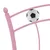 Produktbild 5 för Sängram med fotbollsdesign rosa metall 90x200 cm
