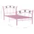 Produktbild 6 för Sängram med fotbollsdesign rosa metall 90x200 cm
