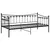 Produktbild 3 för Sängram bäddsoffa svart metall 90x200 cm