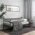 Produktbild 9 för Sängram bäddsoffa svart metall 90x200 cm