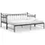 Produktbild 2 för Utdragbar sängram bäddsoffa svart metall 90x200 cm