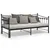Produktbild 4 för Utdragbar sängram bäddsoffa svart metall 90x200 cm