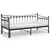 Produktbild 5 för Utdragbar sängram bäddsoffa svart metall 90x200 cm