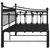 Produktbild 9 för Utdragbar sängram bäddsoffa svart metall 90x200 cm