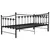 Produktbild 10 för Utdragbar sängram bäddsoffa svart metall 90x200 cm