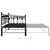 Produktbild 11 för Utdragbar sängram bäddsoffa svart metall 90x200 cm
