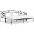Produktbild 2 för Utdragbar sängram bäddsoffa svart metall 90x200 cm