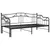 Produktbild 3 för Utdragbar sängram bäddsoffa svart metall 90x200 cm