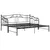 Produktbild 4 för Utdragbar sängram bäddsoffa svart metall 90x200 cm