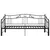 Produktbild 5 för Utdragbar sängram bäddsoffa svart metall 90x200 cm
