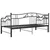 Produktbild 7 för Utdragbar sängram bäddsoffa svart metall 90x200 cm